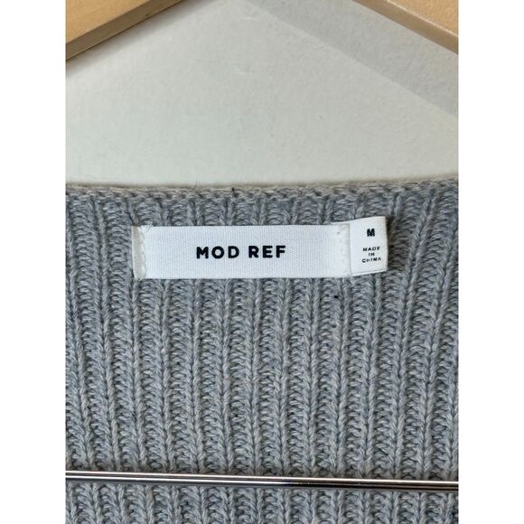 Mod Ref Women's TR2109-A Size M Gray The Irina Open Front Cardigan - Picture 3 of 7